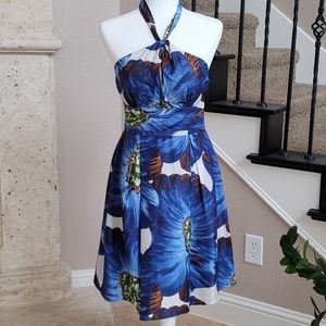100% Silk Max and Cleo Silk Halter Dress Size 6